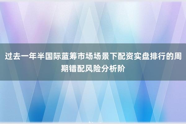 过去一年半国际蓝筹市场场景下配资实盘排行的周期错配风险分析阶