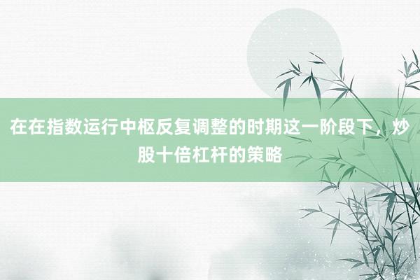 在在指数运行中枢反复调整的时期这一阶段下，炒股十倍杠杆的策略