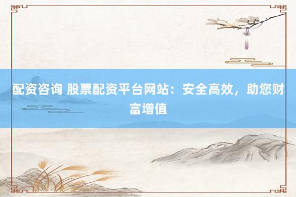 配资咨询 股票配资平台网站：安全高效，助您财富增值