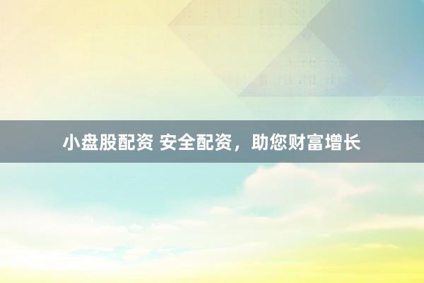 小盘股配资 安全配资，助您财富增长