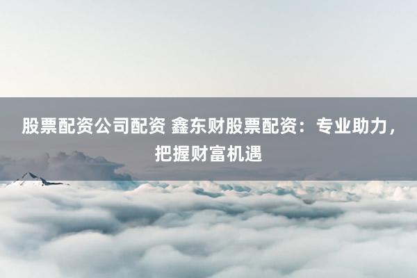 股票配资公司配资 鑫东财股票配资：专业助力，把握财富机遇