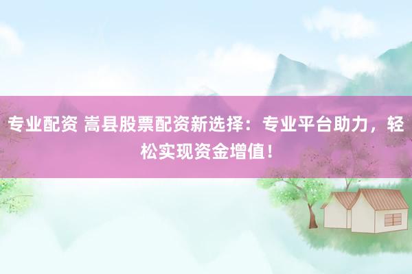 专业配资 嵩县股票配资新选择：专业平台助力，轻松实现资金增值！
